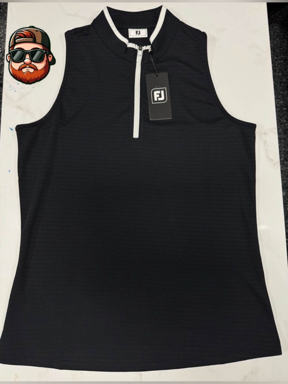 FootJoy - Women’s Small - Black 1/4 Zip Sleeveless - NEW